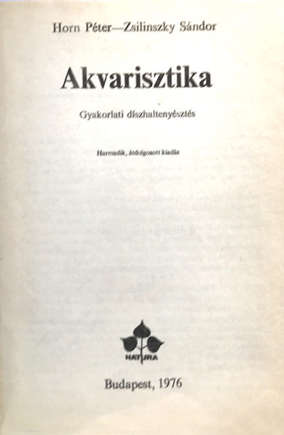 Akvarisztika – díszhaltenyésztés