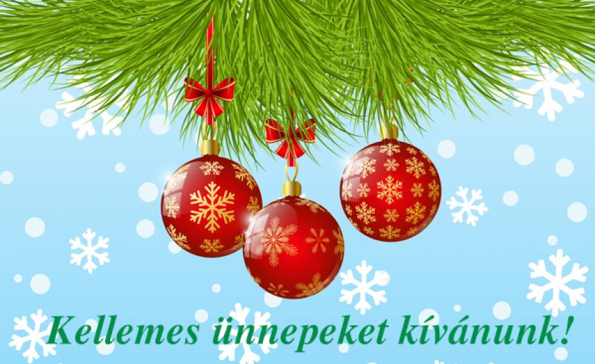 Christmas background with red balls